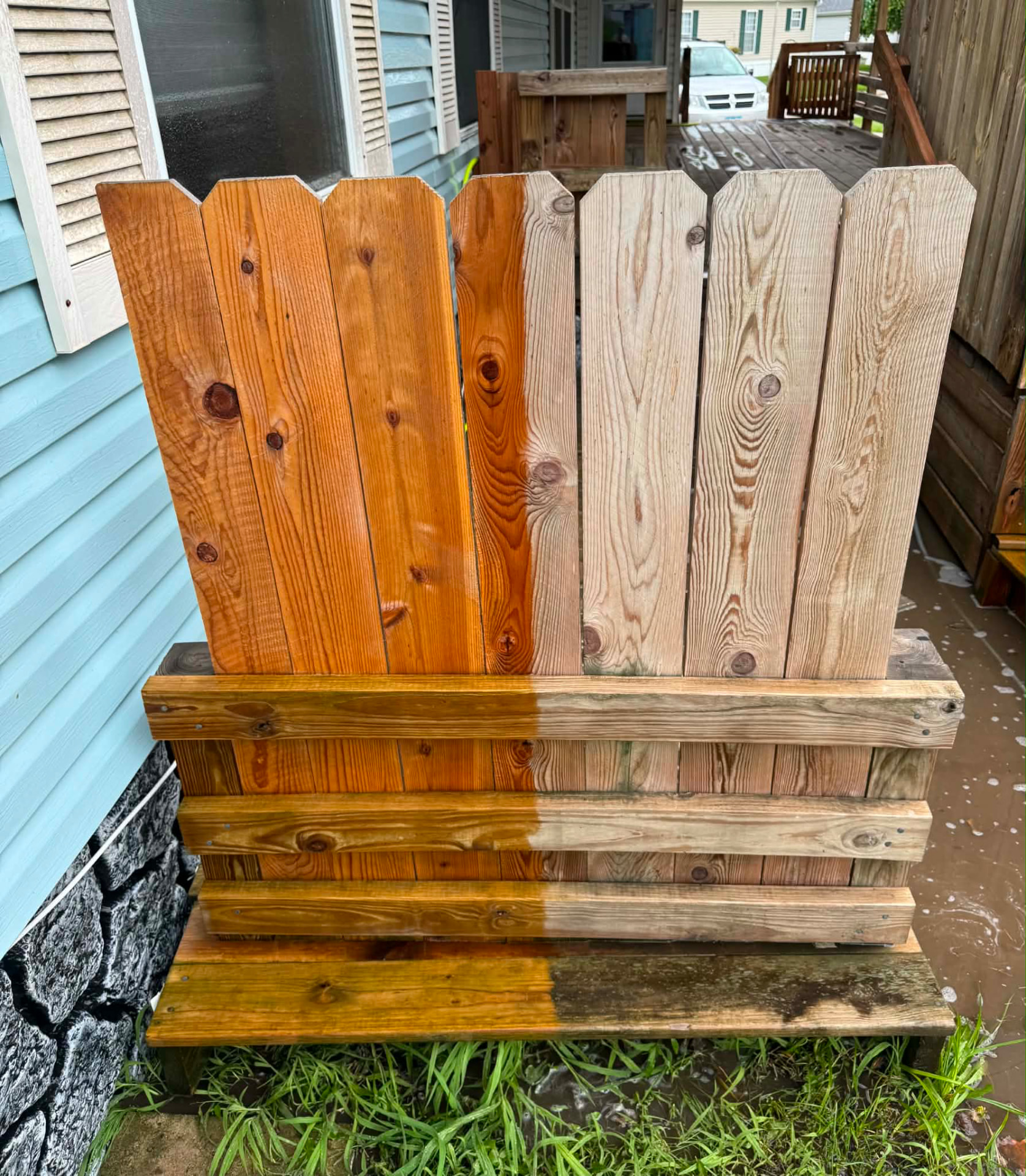 Fence Restoration — before and after